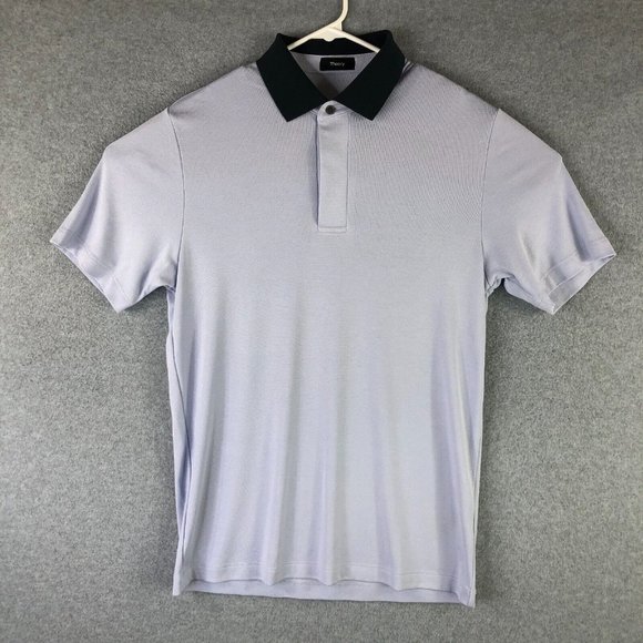 Theory Other - Theory Polo Shirt Adult Medium Blue Kayser Anemone Modal Short Sleeve Mens 044